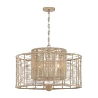 Four Light Chandelier by Crystorama - Jayna Collection, Burnished Silver Finish - JAY-A5004-BS