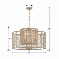 Four Light Chandelier by Crystorama - Jayna Collection, Burnished Silver Finish - JAY-A5004-BS