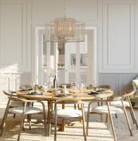 Four Light Chandelier by Crystorama - Jayna Collection, Burnished Silver Finish - JAY-A5004-BS