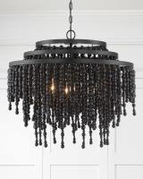 Six Light Chandelier by Crystorama - Poppy Collection, Matte Black Finish - POP-A5076-MK