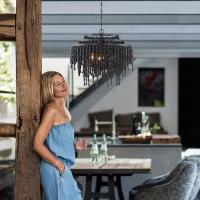 Six Light Chandelier by Crystorama - Poppy Collection, Matte Black Finish - POP-A5076-MK