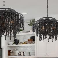 Six Light Chandelier by Crystorama - Poppy Collection, Matte Black Finish - POP-A5076-MK
