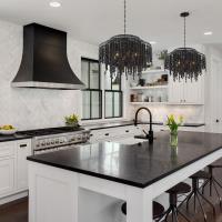 Six Light Chandelier by Crystorama - Poppy Collection, Matte Black Finish - POP-A5076-MK