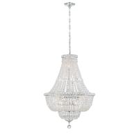 Nine Light Chandelier by Crystorama - Roslyn Collection, Polished Chrome Finish - ROS-A1009-CH-CL-MWP