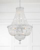 Nine Light Chandelier by Crystorama - Roslyn Collection, Polished Chrome Finish - ROS-A1009-CH-CL-MWP