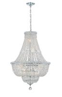 Nine Light Chandelier by Crystorama - Roslyn Collection, Polished Chrome Finish - ROS-A1009-CH-CL-MWP