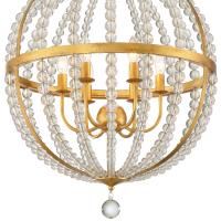 Six Light Chandelier by Crystorama - Roxy Collection, Antique Gold Finish - ROX-A9006-GA