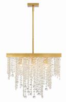 Eight Light Chandelier by Crystorama - Winham Collection, Antique Gold Finish - WIN-618-GA-CL-MWP