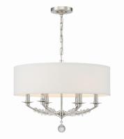 Six Light Chandelier by Crystorama - Mirage Collection, Polished Nickel Finish - 8016-PN