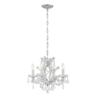 Four Light Mini Chandelier by Crystorama - Maria Theresa Collection, Polished Chrome Finish - 4474-CH-CL-I