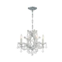 Four Light Mini Chandelier by Crystorama - Maria Theresa Collection, Polished Chrome Finish - 4474-CH-CL-I