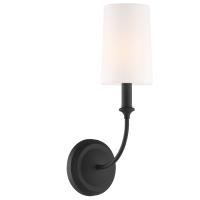 One Light Wall Sconce by Crystorama - Sylvan Collection, Black Forged Finish - 2241-BF