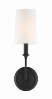 One Light Wall Sconce by Crystorama - Sylvan Collection, Black Forged Finish - 2241-BF
