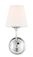 One Light Wall Sconce by Crystorama - Sylvan Collection, Polished Chrome Finish - 2441-OP-CH