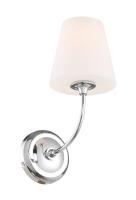 One Light Wall Sconce by Crystorama - Sylvan Collection, Polished Chrome Finish - 2441-OP-CH