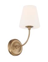 One Light Wall Sconce by Crystorama - Sylvan Collection, Vibrant Gold Finish - 2441-OP-VG