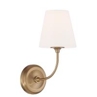 One Light Wall Sconce by Crystorama - Sylvan Collection, Vibrant Gold Finish - 2441-OP-VG