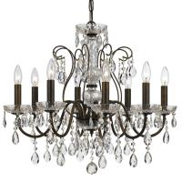 Eight Light Chandelier by Crystorama - Butler Collection, English Bronze Finish - 3028-EB-CL-MWP