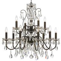 12 Light Chandelier by Crystorama - Butler Collection, English Bronze Finish - 3029-EB-CL-MWP