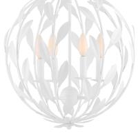 Four Light Chandelier by Crystorama - Broche Collection, Matte White Finish - 504-MT