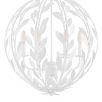 Six Light Chandelier by Crystorama - Broche Collection, Matte White Finish - 506-MT