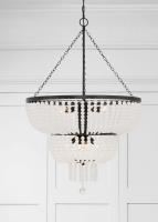 Eight Light Chandelier by Crystorama - Rylee Collection, Matte Black Finish - 610-MK