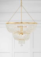 12 Light Chandelier by Crystorama - Rylee Collection, Antique Gold Finish - 612-GA
