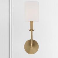 One Light Wall Sconce by Crystorama - Bailey Collection, Aged Brass Finish - BAI-A2101-AG