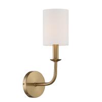 One Light Wall Sconce by Crystorama - Bailey Collection, Aged Brass Finish - BAI-A2101-AG