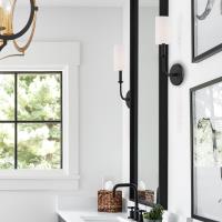 One Light Wall Sconce by Crystorama - Bailey Collection, Matte Black Finish - BAI-A2101-MK