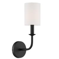 One Light Wall Sconce by Crystorama - Bailey Collection, Matte Black Finish - BAI-A2101-MK