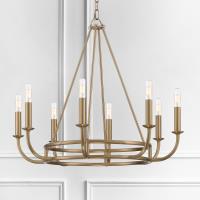 Eight Light Chandelier by Crystorama - Bailey Collection, Aged Brass Finish - BAI-A2108-AG