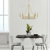 Eight Light Chandelier by Crystorama - Bailey Collection, Aged Brass Finish - BAI-A2108-AG