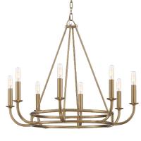 Eight Light Chandelier by Crystorama - Bailey Collection, Aged Brass Finish - BAI-A2108-AG