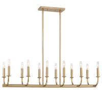 12 Light Chandelier by Crystorama - Bailey Collection, Aged Brass Finish - BAI-A2112-AG