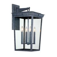 Four Light Outdoor Wall Sconce by Crystorama - Belmont Collection, Graphite Finish - BEL-A8064-GE