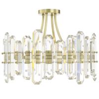 Four Light Semi Flush Mount by Crystorama - Bolton Collection, Aged Brass Finish - BOL-8884-AG