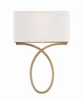 Two Light Wall Sconce by Crystorama - Brinkley Collection, Vibrant Gold Finish - BRK-A3702-VG