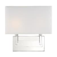 Two Light Wall Sconce by Crystorama - Durham Collection, Polished Nickel Finish - DUR-A3542-PN