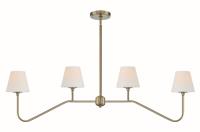 Four Light Chandelier by Crystorama - Keenan Collection, Vibrant Gold Finish - KEE-A3004-VG