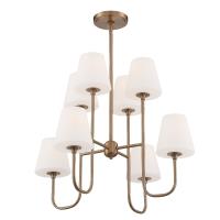 Eight Light Chandelier by Crystorama - Keenan Collection, Vibrant Gold Finish - KEE-A3008-VG