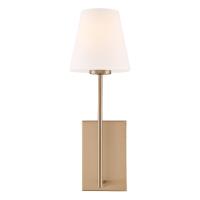 One Light Wall Sconce by Crystorama - Lena Collection, Vibrant Gold Finish - LEN-250-OP-VG