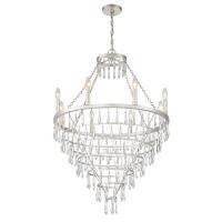 Eight Light Chandelier by Crystorama - Lucille Collection, Antique Silver Finish - LUC-A9068-SA