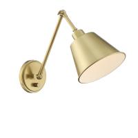 One Light Wall Sconce by Crystorama - Mitchell Collection, Aged Brass Finish - MIT-A8020-AG