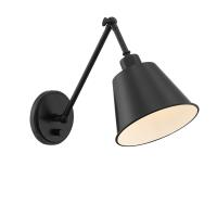 One Light Wall Sconce by Crystorama - Mitchell Collection, Matte Black Finish - MIT-A8020-MK