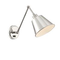 One Light Wall Sconce by Crystorama - Mitchell Collection, Polished Nickel Finish - MIT-A8020-PN