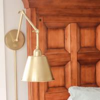 One Light Wall Sconce by Crystorama - Mitchell Collection, Aged Brass Finish - MIT-A8021-AG