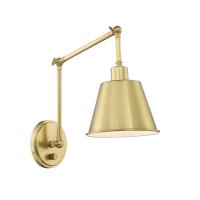 One Light Wall Sconce by Crystorama - Mitchell Collection, Aged Brass Finish - MIT-A8021-AG