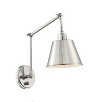One Light Wall Sconce by Crystorama - Mitchell Collection, Polished Nickel Finish - MIT-A8021-PN