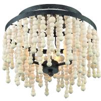 Three Light Semi Flush Mount by Crystorama - Poppy Collection, Forged Bronze Finish - POP-A5073-FB